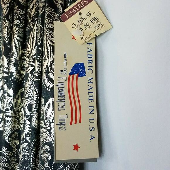 VINTAGE FUNDAMENTAL THINGS SKIRT Womens A-Line Skirt Black Gold Size 8 New - Picture 5 of 9